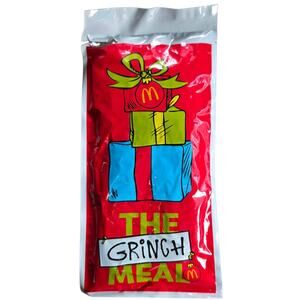 2025 McDONALD'S Grinch Socks Red Adult Happy Meal Christmas Collectible New